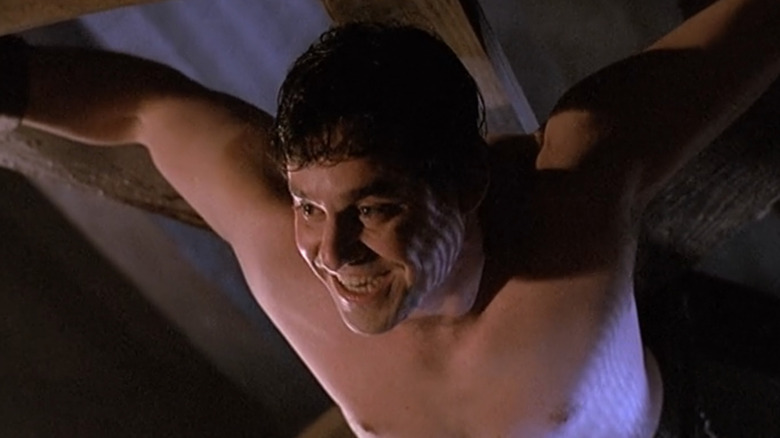 Nicholas Brendon as Xander shirtless while being tied up by Ashanti in "Buffy the Vampire Slayer."