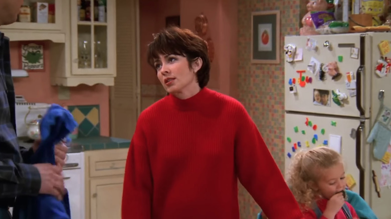 Patricia Heaton as Debra Barone looks annoyed on Everybody Loves Raymond