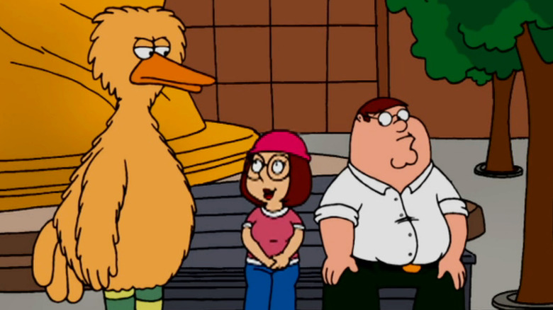Meg calls Big Bird in Family Guy Season 2 Episode 11 A Picture's Worth 1,000 Bucks