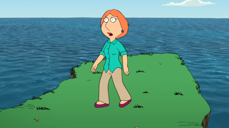 Lois thanks Stewie for saving her in Family Guy Season 9 Episode 1 And Then There Were Fewer