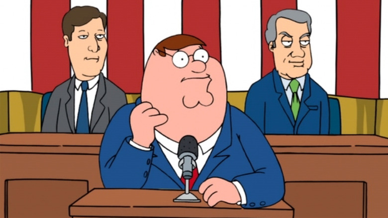 Peter lobbies for cigarettes in Family Guy Season 3 Episode 13 Mr. Griffin Goes To Washington