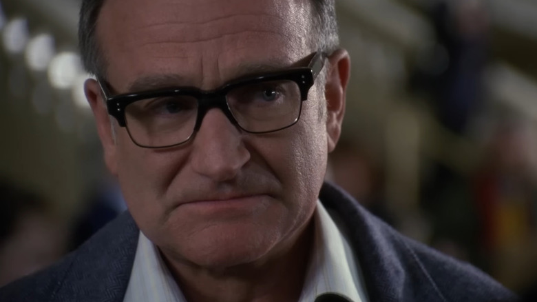 Robin Williams as Merritt Rook, scowling in Law & Order: SVU.