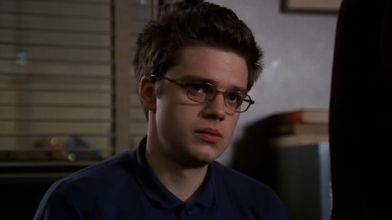 Sebastian Stan as Justin Lafferty, being interrogated in Law & Order.