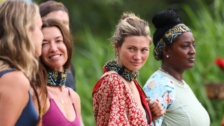 Parvati Shonee and Cirie during a challenge in Survivor: Australia V the World