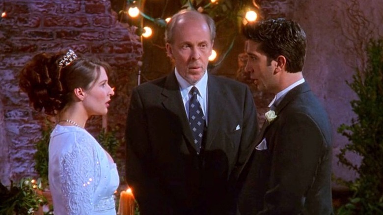 Ross and Emily get married in "Friends"