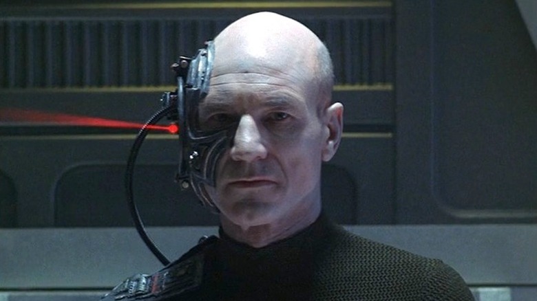 Captain Picard looks forward in "Star Trek: The Next Generation"