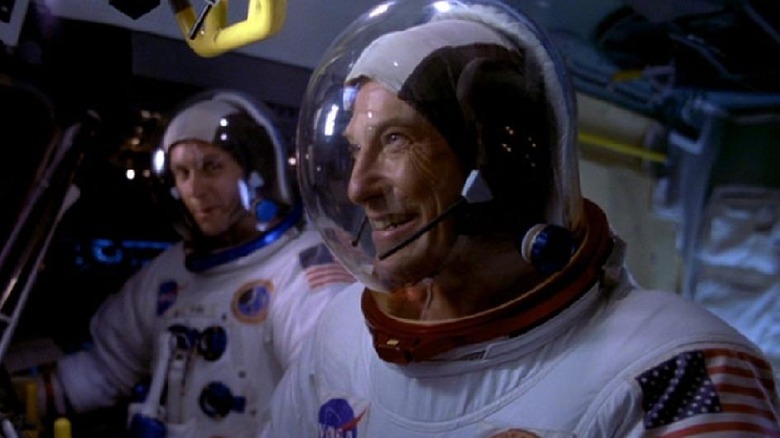 Ted Levine as Alan Shepard and Gary Cole as Edgar Mitchell, in the cockpit in From the Earth to the Moon.