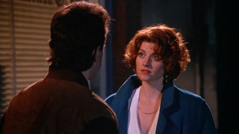 Jerry Seinfeld faces Angela (Melinda McGraw) on Seinfeld