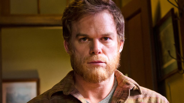 Michael C. Hall as Dexter dressed as a lumberjack in Dexter
