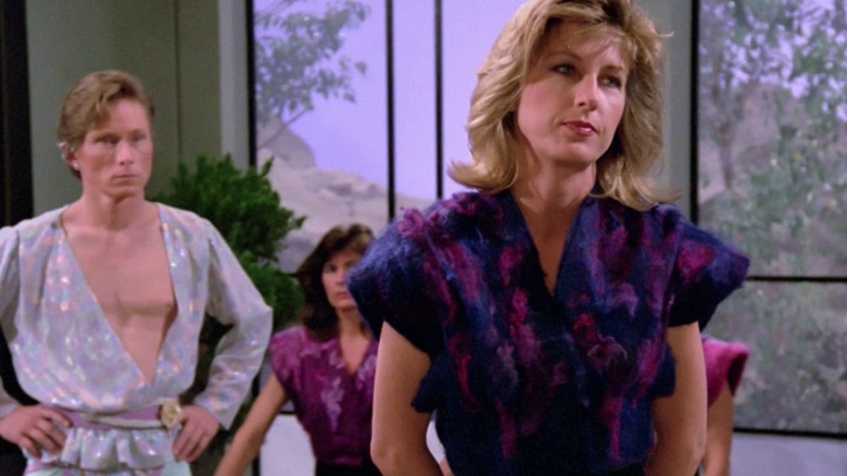 Beata (Karen Montgomery) stands before the council on Star Trek: The Next Generation