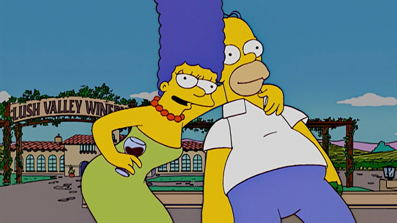 Homer and Marge on The Simpsons