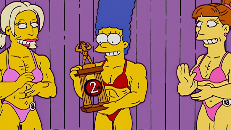 Marge and two other women on The Simpsons