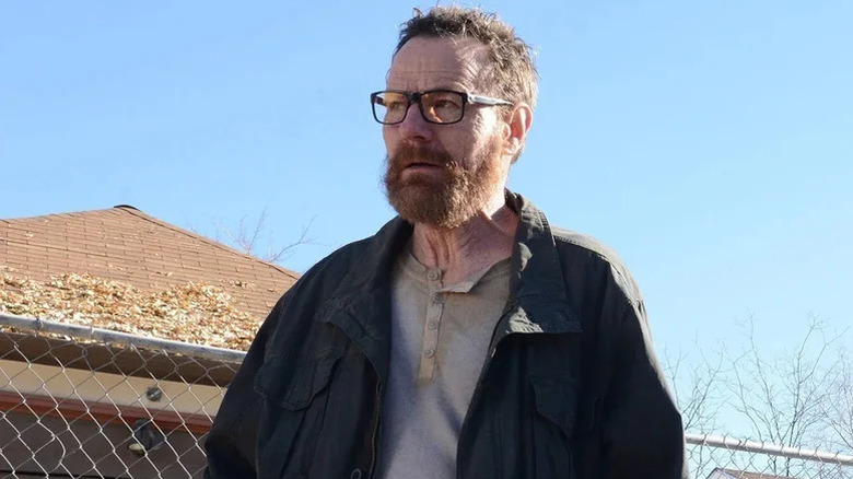 Bryan Cranston's Walter White looking disheveled on Breaking Bad