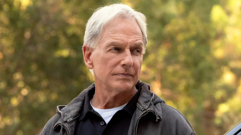Mark Harmon as Leroy Jethro Gibbs looks intense in NCIS