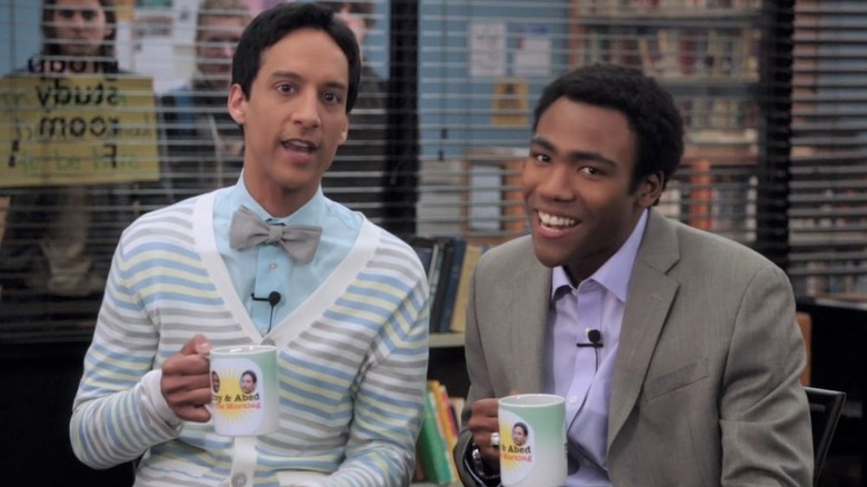 Troy (Donald Glover) and Abed (Danny Pudi) in the morning on Community