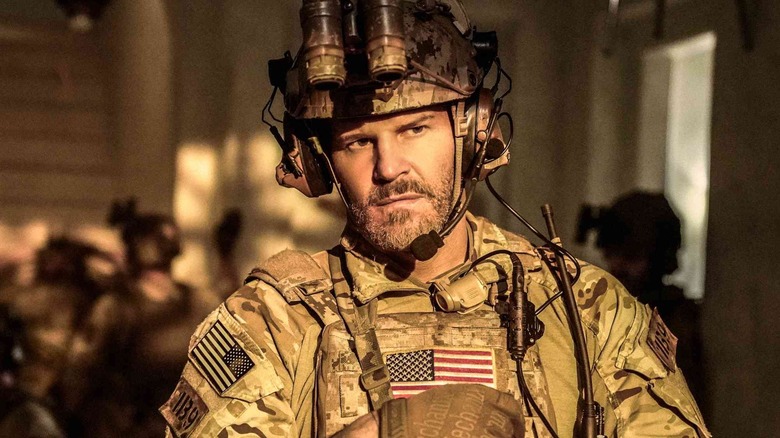 David Boreanaz as Jason Hayes looks intense in SEAL Team