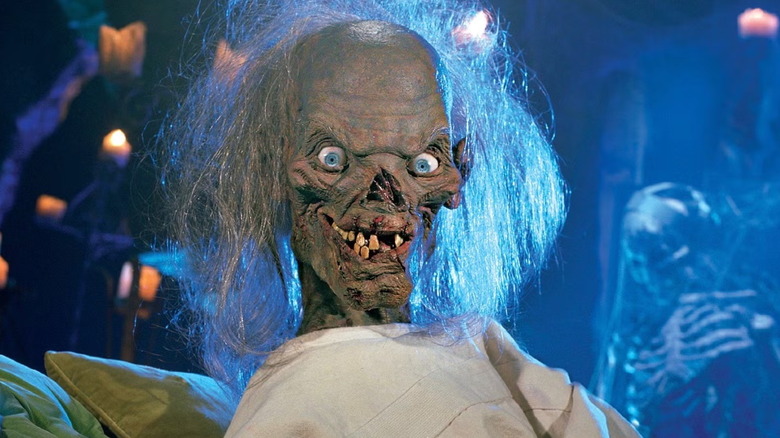 The Cryptkeeper (John Kassir) hosts Tales from the Crypt