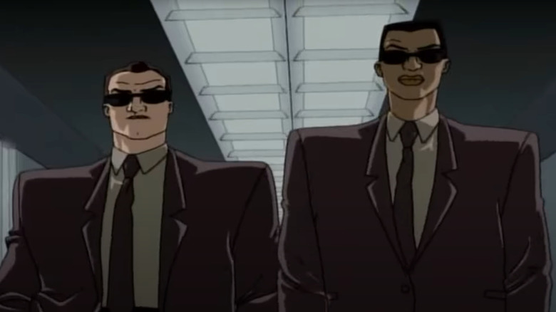 Agents K and J get animated in the intro to Men in Black: The Series