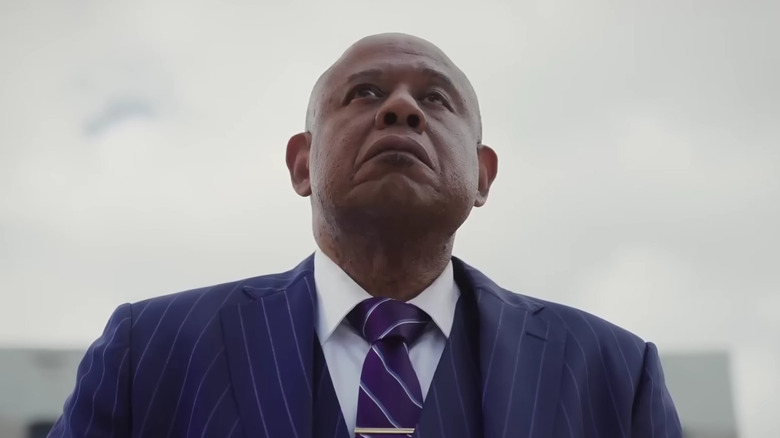 Forest Whitaker's Bumpy Johnson looking up on Godfather of Harlem