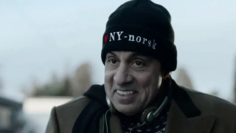 Steven Van Zandt's Johnny Henriksen wearing a tourist beanie on Lilyhammer