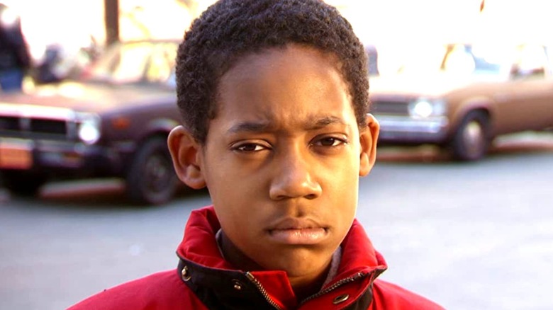 Chris Rock (Tyler James Williams) glances unamused into the camera in Everybody Hates Chris