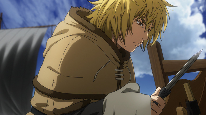 Thorfinn staring at his dagger in Vinland Saga