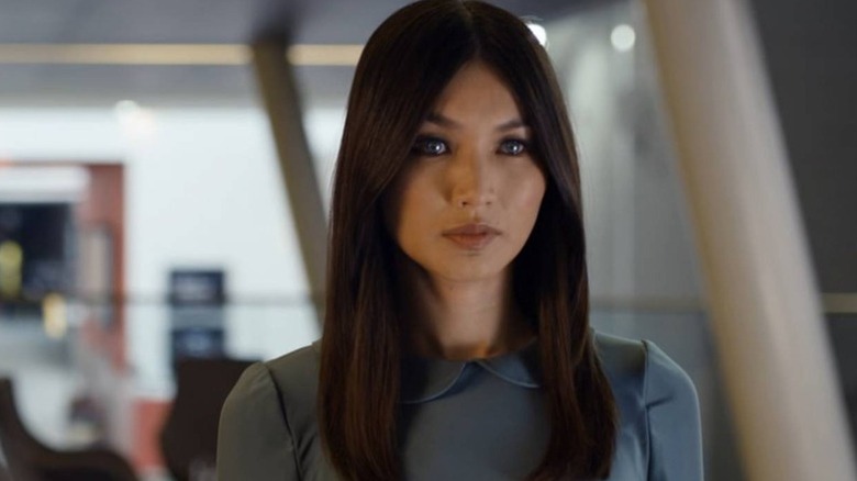 Anita (Gemma Chan) stands with glowing eyes in Humans