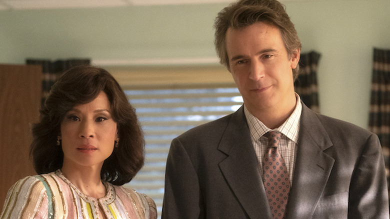 Lucy Liu as Simone and Jack Davenport as Karl in Why Women Kill