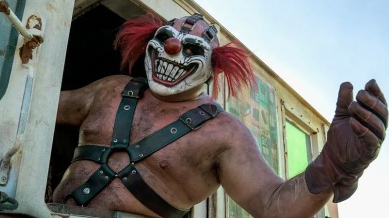 Sweet Tooth leaning out of ice cream truck