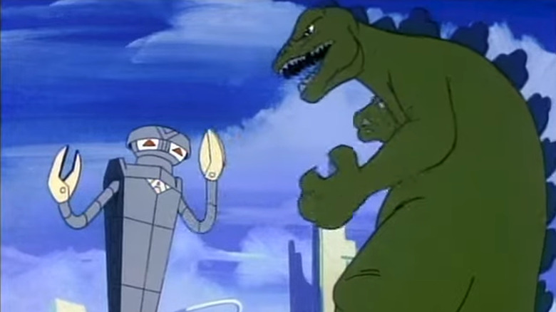 Godzilla facing The Colossus of Atlantis