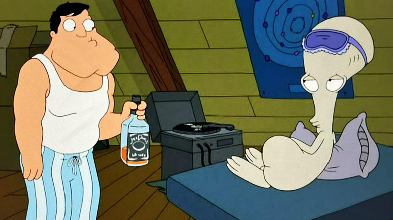 Stan and Roger, about to make some bad decisions on American Dad!