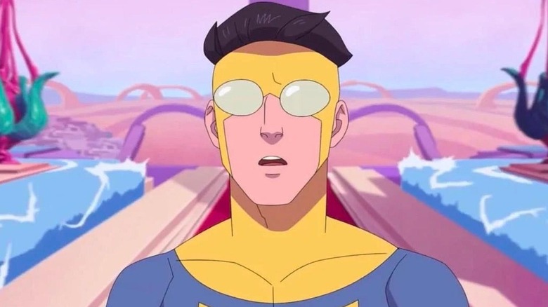 Invincible stands on a strange alien planet