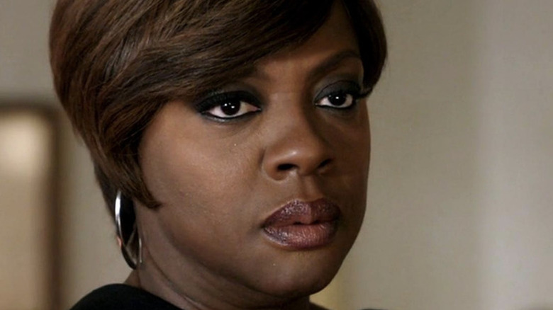 Annalise Keating (Viola Davis) stares ahead stoically in How to Get Away with Murder