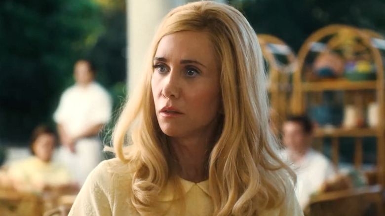 Kristen Wiig as Maxine looking worried in "Palm Royale."
