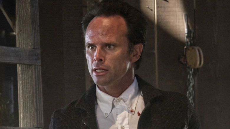 Walton Goggins as Boyd Crowder, stunned in Justified.