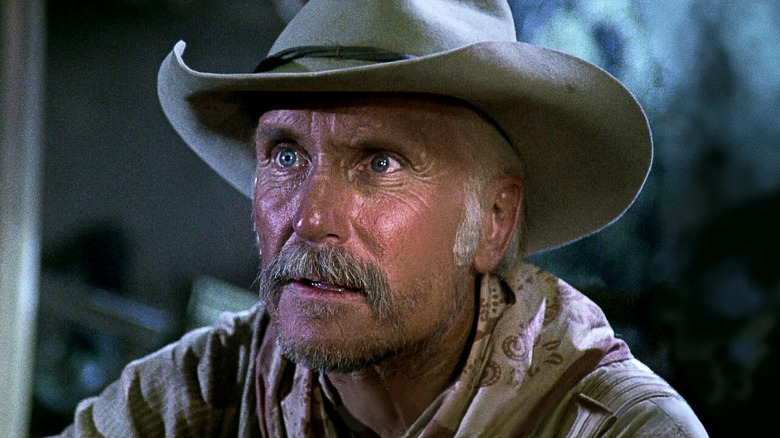 Robert Duvall as Augustus "Gus" McCrae, looking surprised in Lonesome Dove.