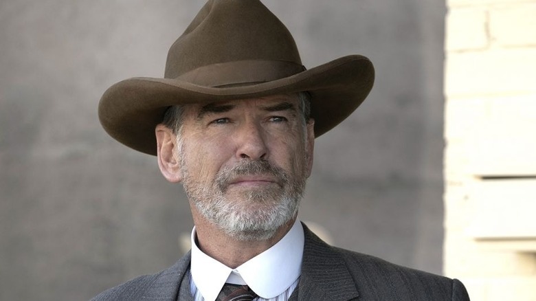 Pierce Brosnan as Eli McCullough, appearing concerned in The Son.