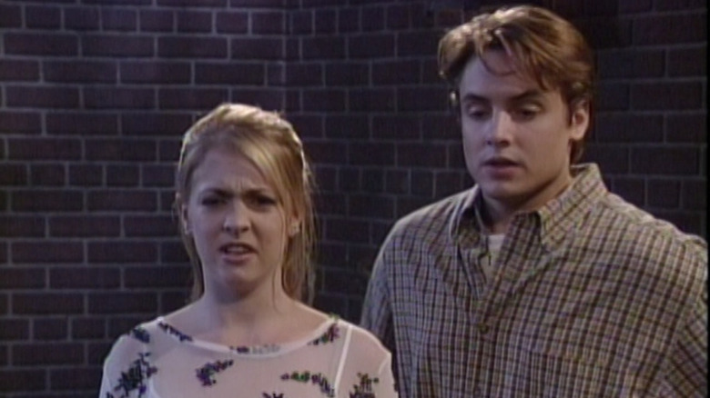 Sabrina converses with Eric in "Boy Meets World"