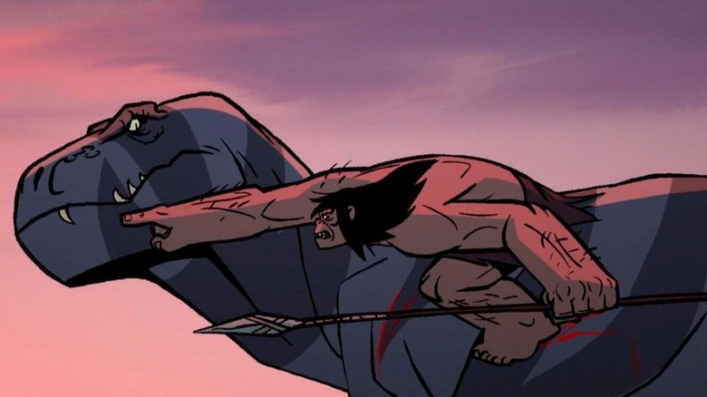 Spear and Fang riding into action on "Primal."