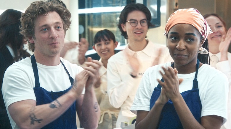 Carmy and Sydney applauding in The Bear Season 4