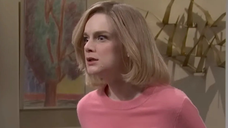 Ashley Padilla as an angry mom on SNL