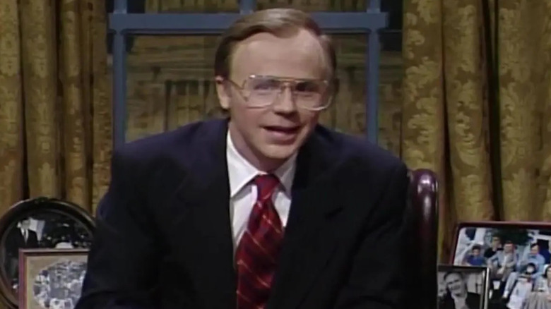 Dana Carvey as George H. W. Bush in the Oval Office on SNL