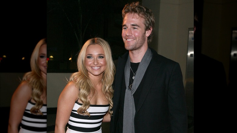 Hayden Panettiere and James Van Der Beek pose together