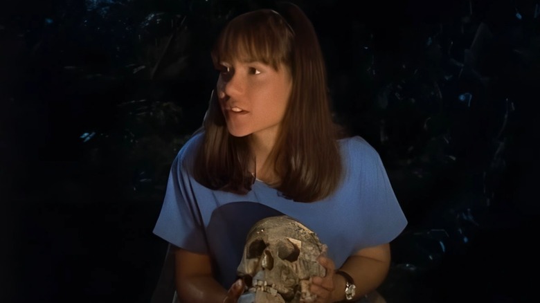 Betty Ann about to tell a story in "Are You Afraid of the Dark?"
