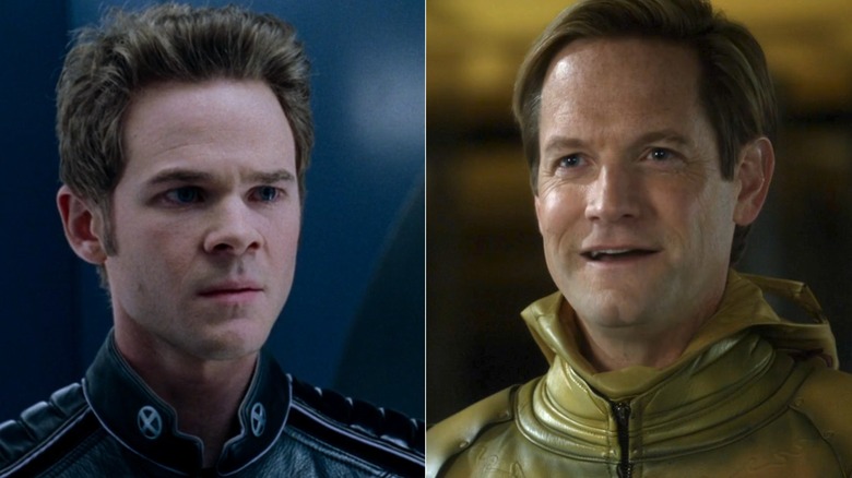 A split image of Shawn Ashmore as Bobby Drake aka Iceman in the X-Men film franchise and Matt Letscher as Eobard Thawne (Reverse-Flash) in The Flash.