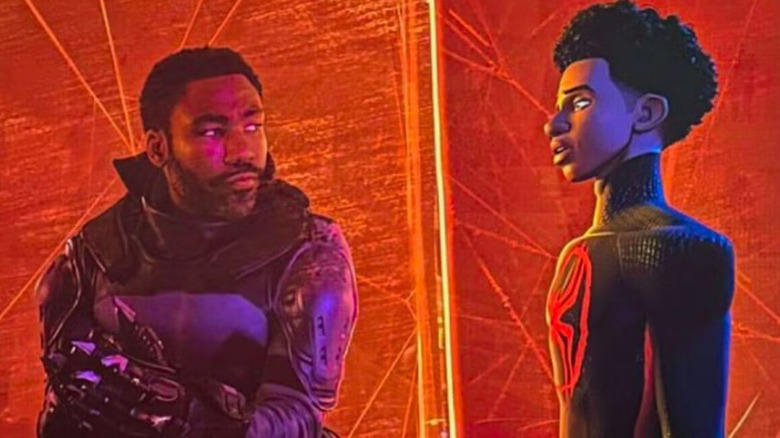 The Prowler and Miles Morales in "Spider-Man: Across the Spider-Verse"