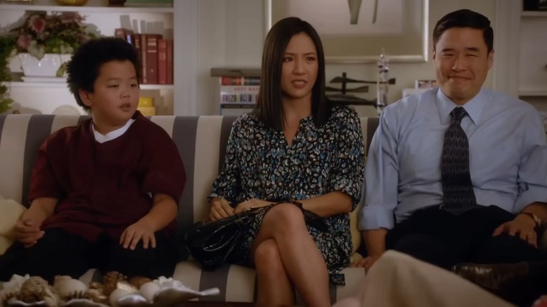 The stars of Fresh Off the Boat on set