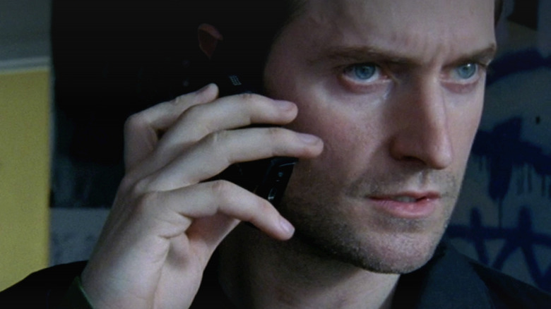 Richard Armitage as Lucas talking on a cell phone in "MI-5"
