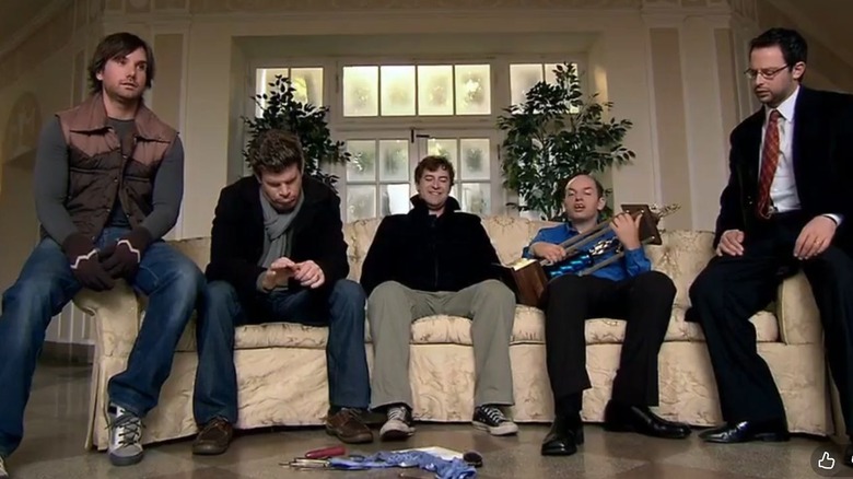 The cast of The League