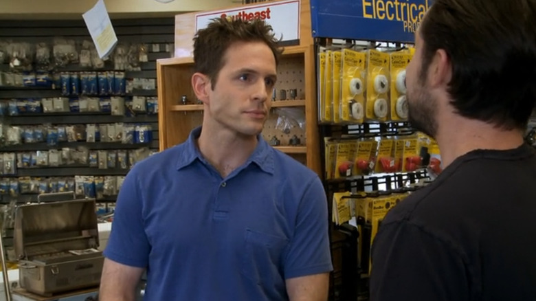 Glenn Howerton as Dennis standing in the tool aisle of the boat store on It's Always Sunny in Philadelphia